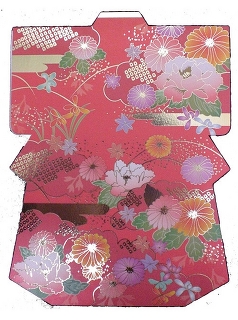 Greeting card, KIMONO shape and pattern