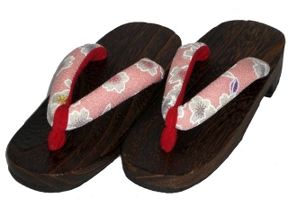 GETA for girls, sakura flowers, size M