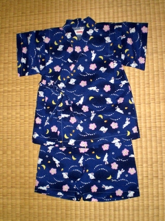 JINBEI for kids, moon sakura rabbit blue
