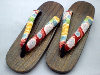 GETA for women, colorfull flowers pattern