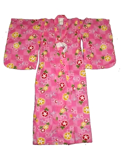 YUKATA for girls, morning glory and dragonfly