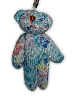 Bear strap Japanese style pattern/blue