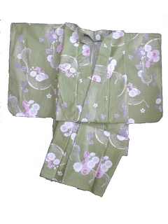 YUKATA, green for woman