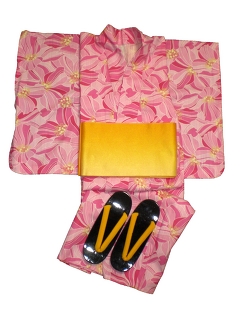 YUKATA set for woman - OBI, GETA
