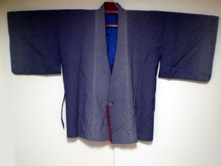 HAORI dark blue, white dotts - Used