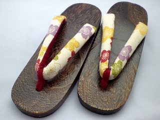 GETA for women, colorfull flowers pattern