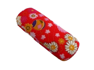 Glasses case, Japanese style, red