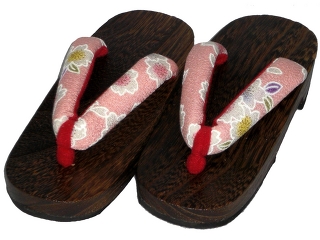 GETA for girls, sakura flowers, size S