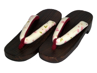 GETA for women, sakura flowers pattern
