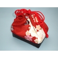 KAGO KINCHAKU, red and flowers