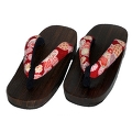 GETA for girl, flowers & MARI - red
