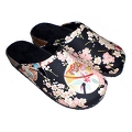 Sandals, Japanese taste, sakura and black
