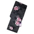 YUKATA for woman, black and flowers