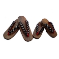 pair GETA for women and kids, dot pattern
