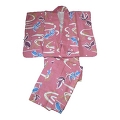 YUKATA for woman, pink and goldfish