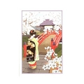 Greeting card, MAIKO girl and bridge